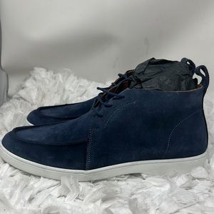 AQUATALIA GREYSON SUEDE MENS Size 8M BLUE SUEDE CHUKKAS BOOTS MADE IN ITALY